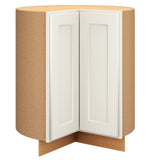 Diamond Express Macaulay 36-in W x 34.5-in H x 24-in D White Lazy Susan Corner Base Fully Assembled Plywood Cabinet (Recessed Panel Square Style)