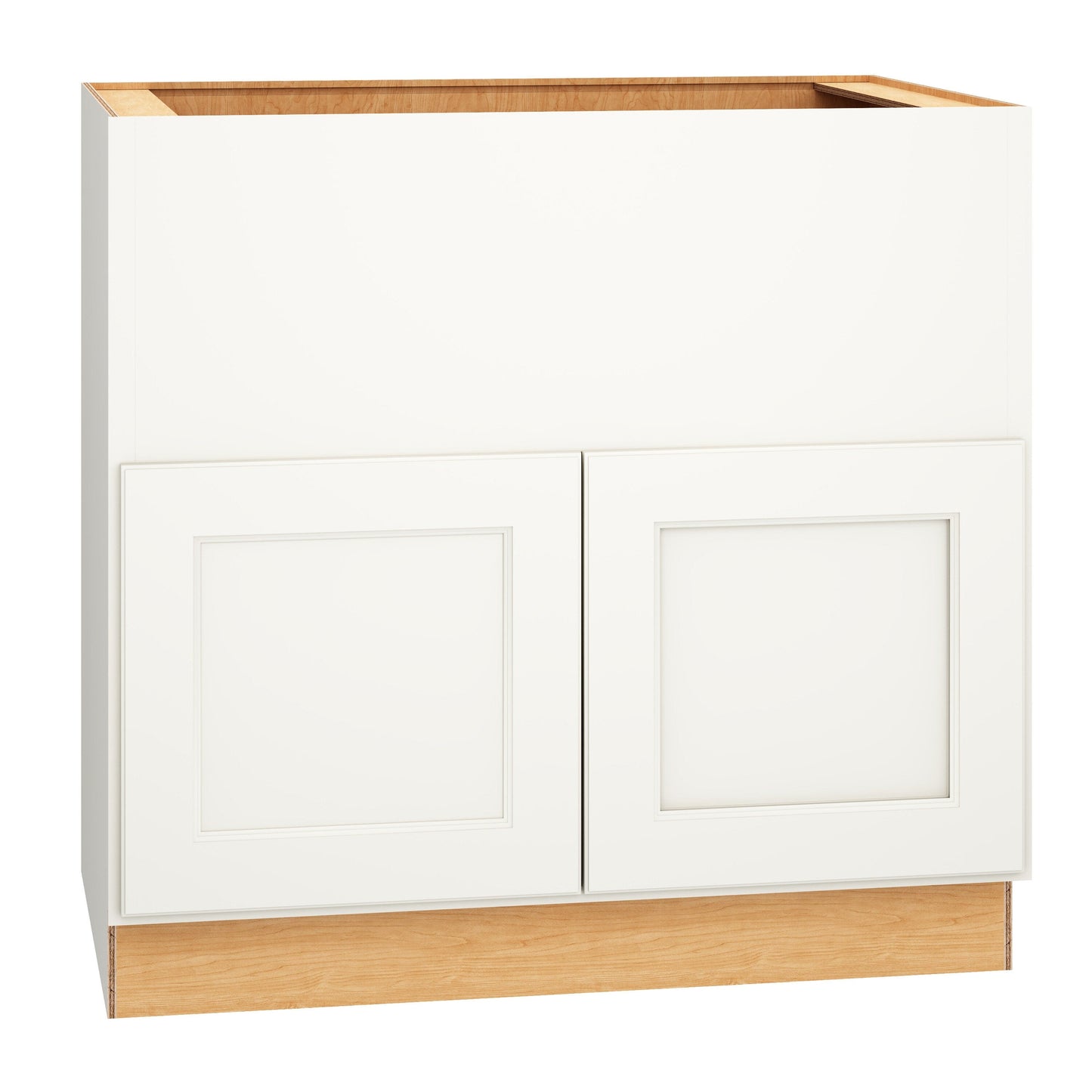 Diamond Express Macaulay 36-in W x 34.5-in H x 24-in D White Apron Front Sink Base Fully Assembled Plywood Cabinet (Recessed Panel Square Style)