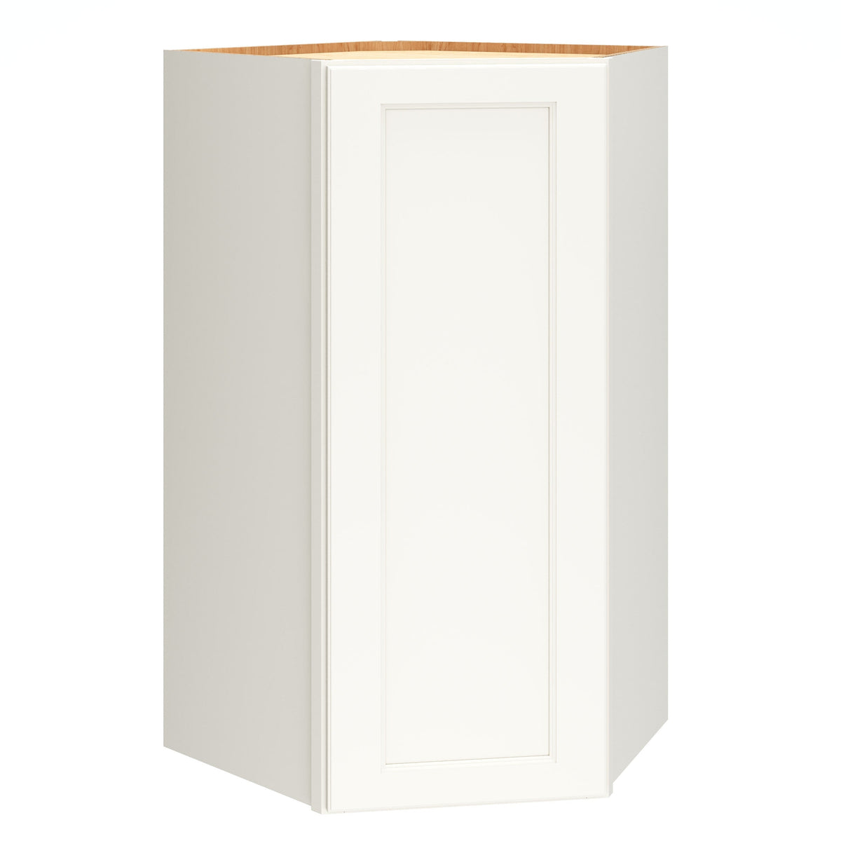 Diamond Express Macaulay 39-in W x 39-in H x 24-in D White Diagonal Corner Wall Fully Assembled Plywood Cabinet (Recessed Panel Square Style)