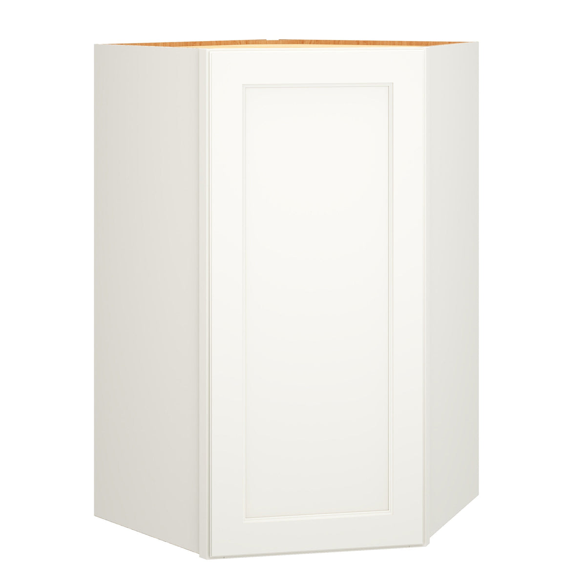 Diamond Express Macaulay 42-in W x 42-in H x 24-in D White Diagonal Corner Wall Fully Assembled Plywood Cabinet (Recessed Panel Square Style)