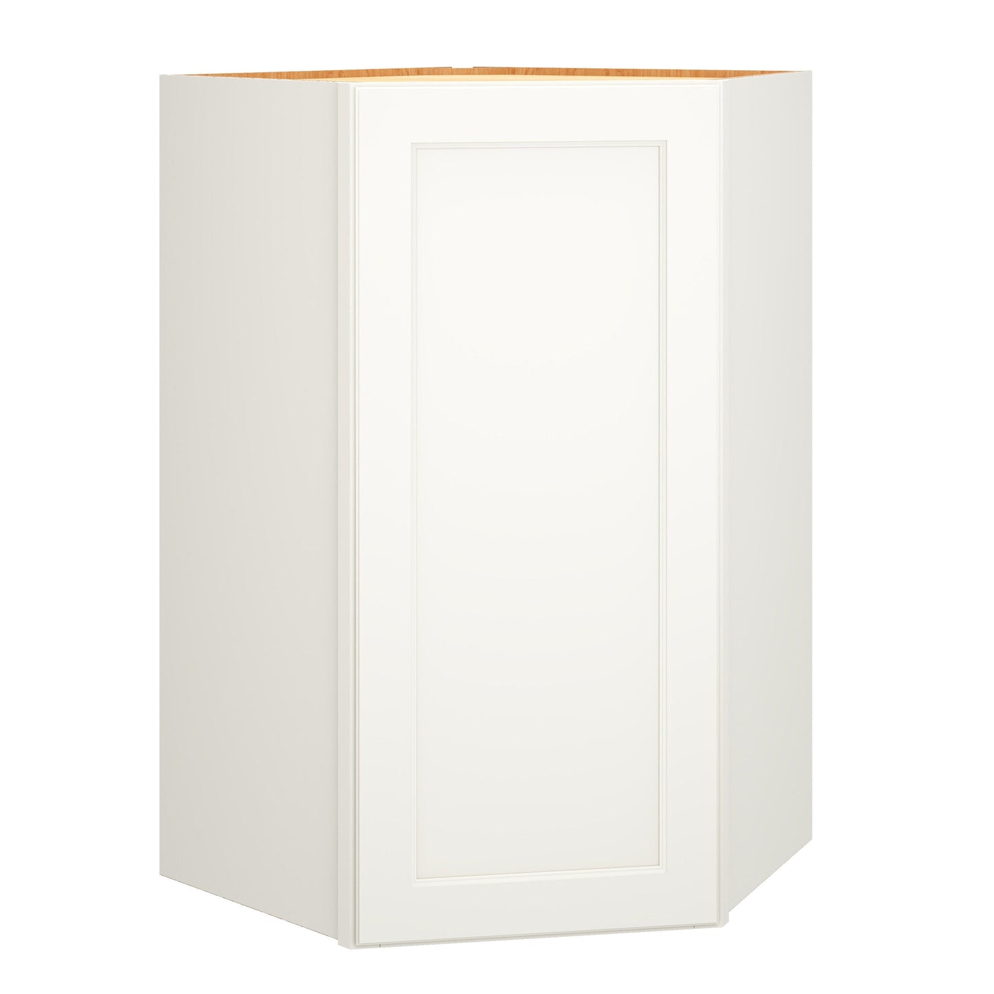 Diamond Express Macaulay 42-in W x 42-in H x 24-in D White Diagonal Corner Wall Fully Assembled Plywood Cabinet (Recessed Panel Square Style)
