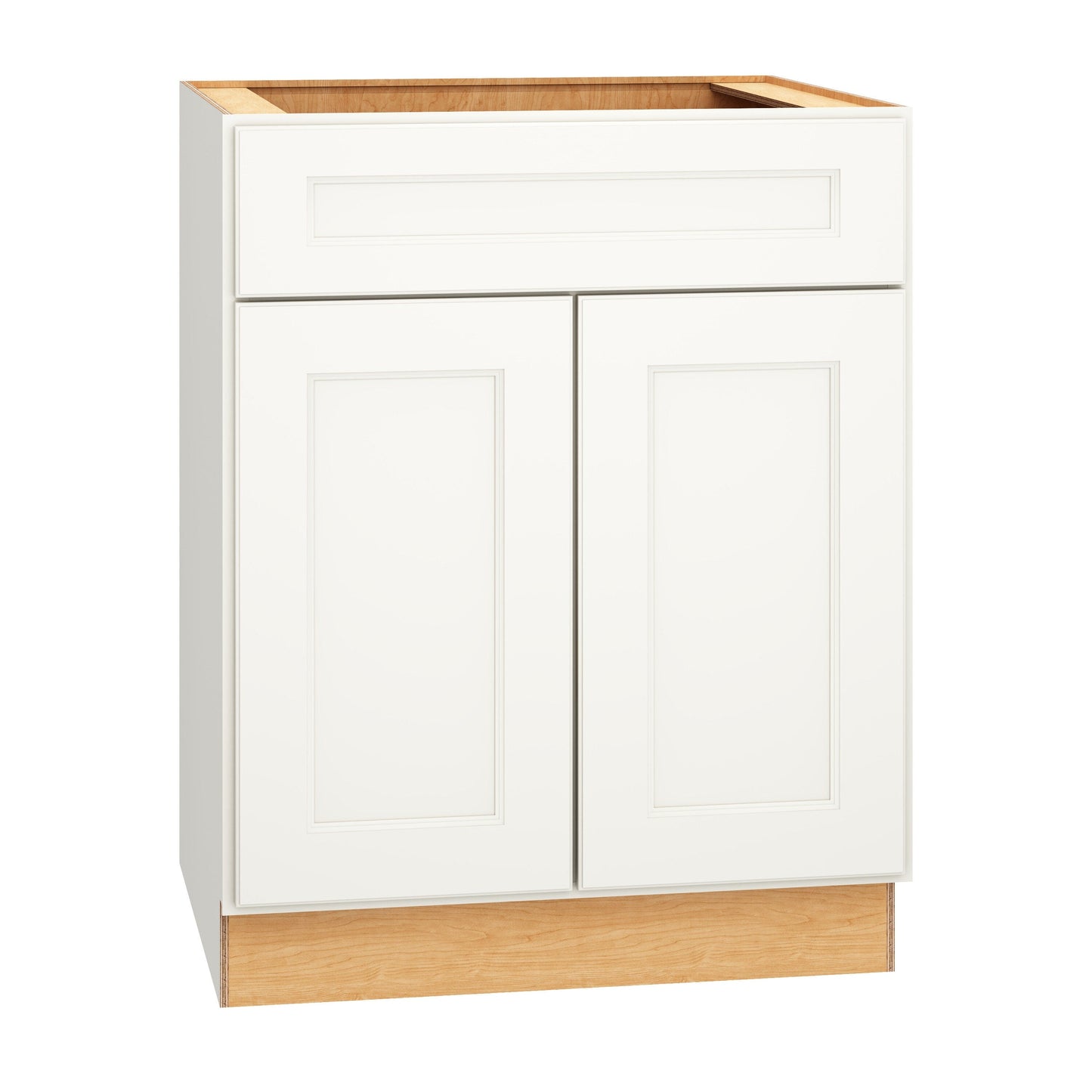 Diamond Express Macaulay 27-in W x 34.5-in H x 24-in D White Sink Base Fully Assembled Plywood Cabinet (Recessed Panel Square Style)