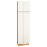 Diamond Express Macaulay 24-in W x 96-in H x 24-in D White Pantry Fully Assembled Plywood Cabinet (Recessed Panel Square Door Style)