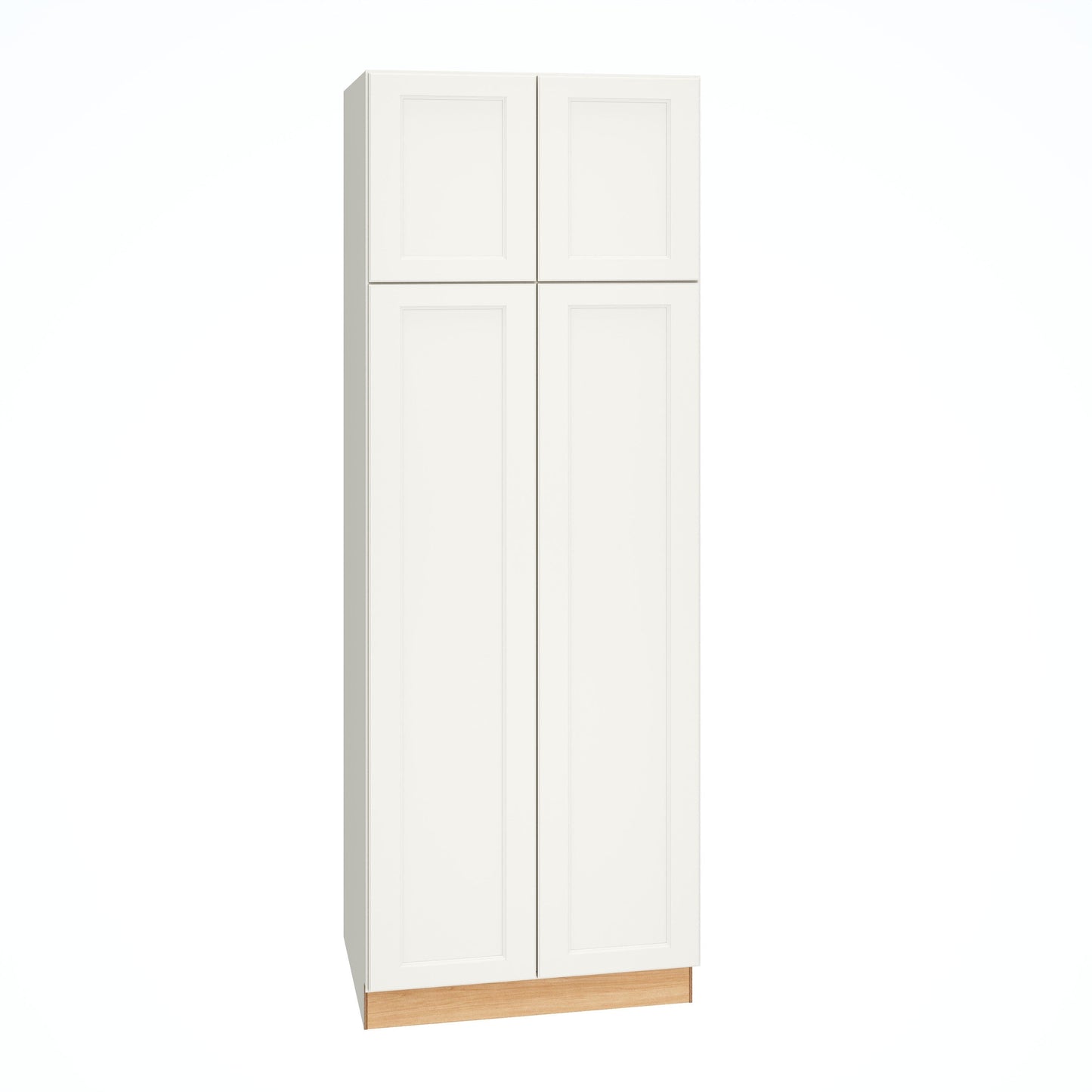Diamond Express Macaulay 30-in W x 84-in H x 24-in D White Pantry Fully Assembled Plywood Cabinet (Recessed Panel Square Door Style)