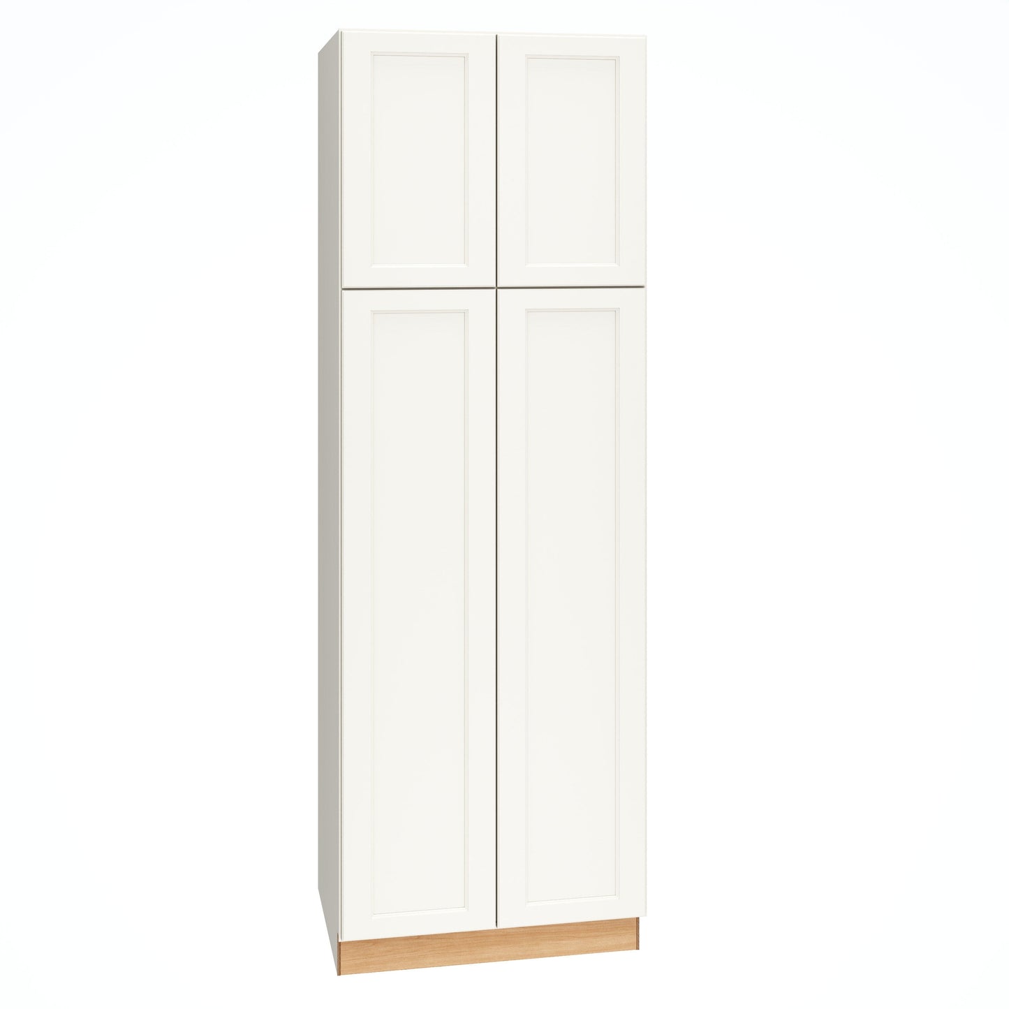 Diamond Express Macaulay 30-in W x 90-in H x 24-in D White Pantry Fully Assembled Plywood Cabinet (Recessed Panel Square Door Style)