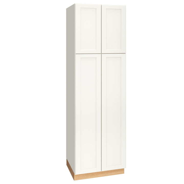 Diamond Express Macaulay 30-in W x 93-in H x 24-in D White Pantry Fully Assembled Plywood Cabinet (Recessed Panel Square Door Style)