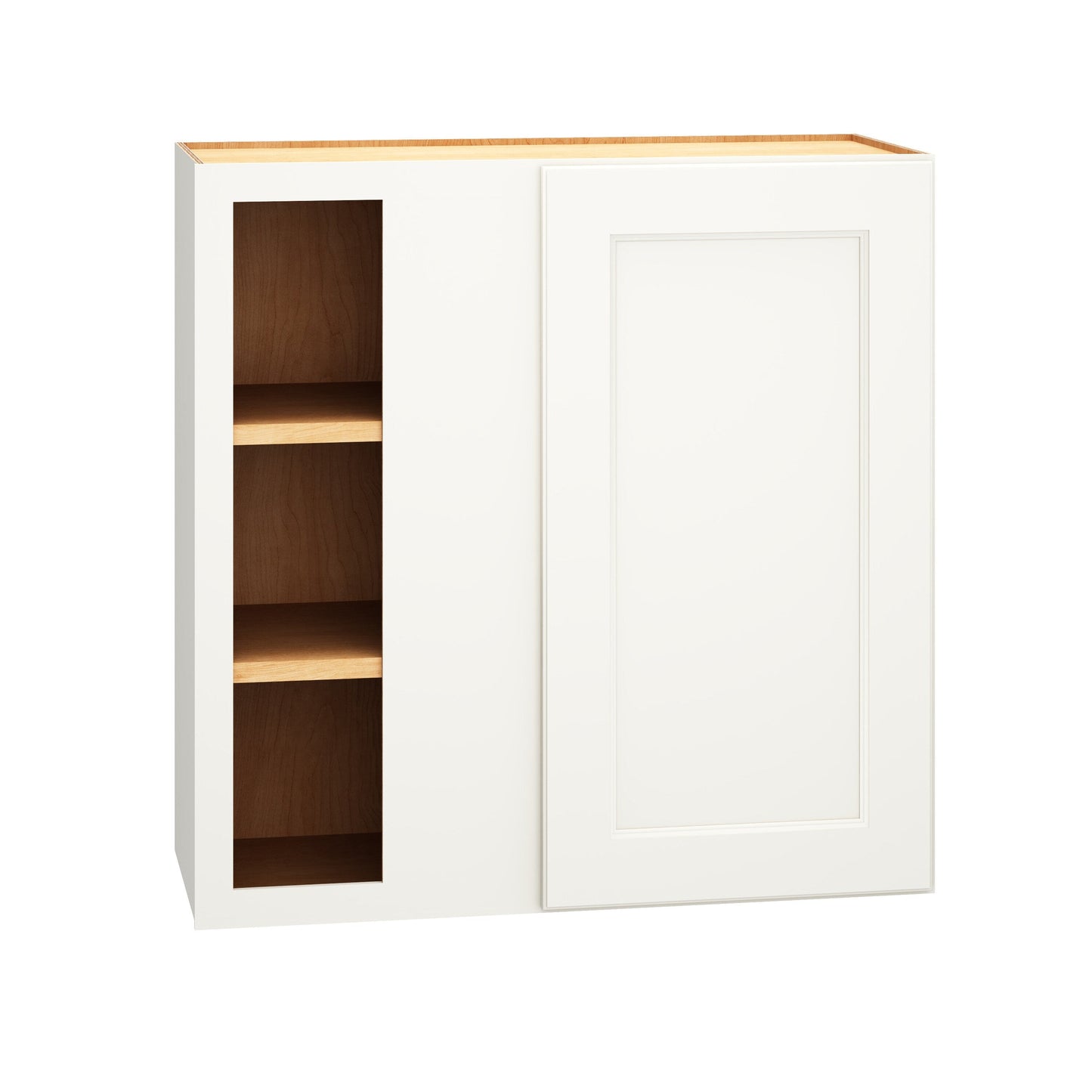 Diamond Express Macaulay 30-in W x 30-in H x 12-in D White Blind Corner Wall Fully Assembled Plywood Cabinet (Recessed Panel Square Style)
