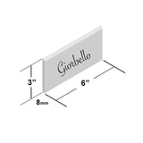 Giorbello (Sample) 3x6 Glass Subway Tiles Baby Blue 3-in x 6-in Glossy Glass Brick Subway Wall Tile