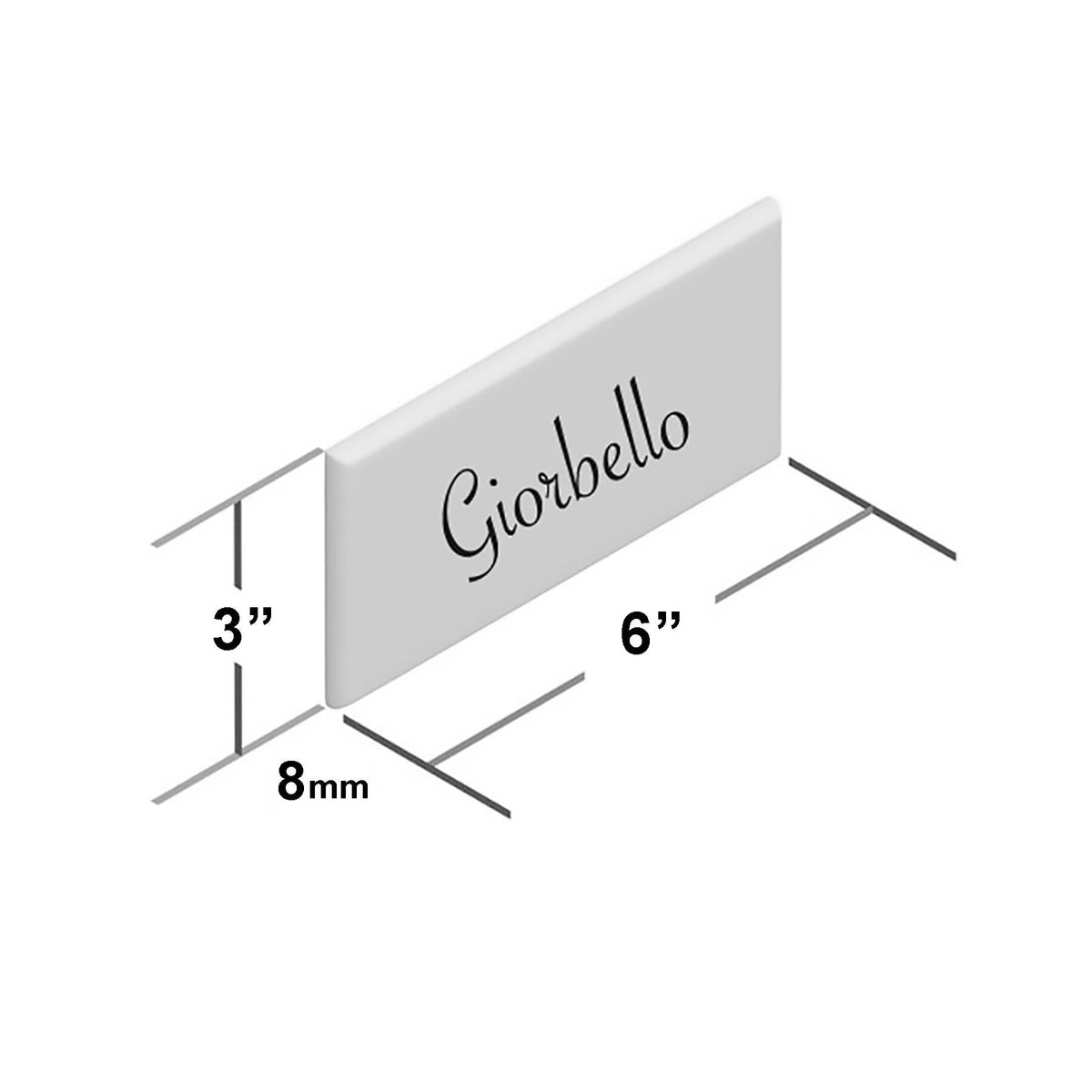 Giorbello (Sample) 3x6 glass subway tiles Winter Sage 3-in x 6-in Glossy Glass Brick Subway Wall Tile