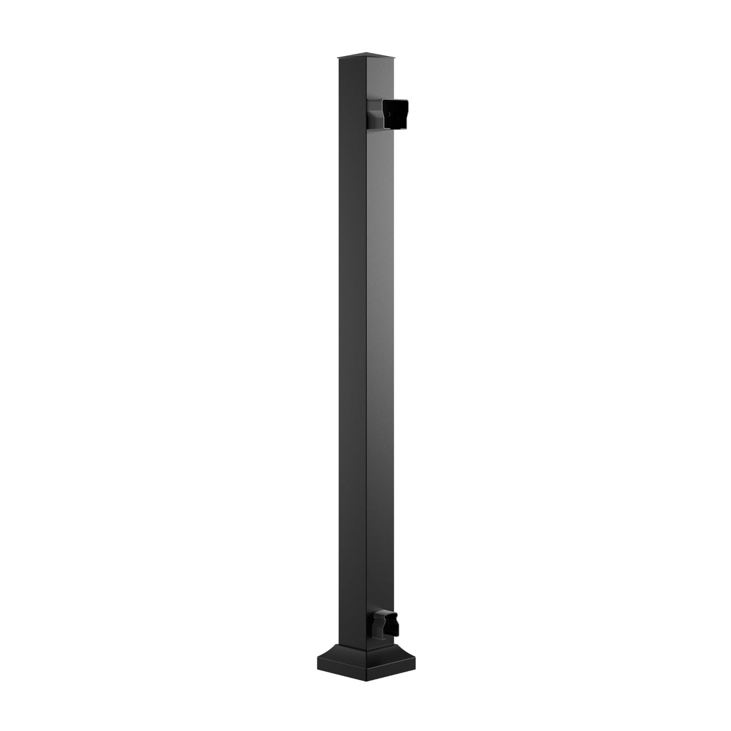 Fiberon CitySide Contemporary Matte Black Aluminum Deck End Post
