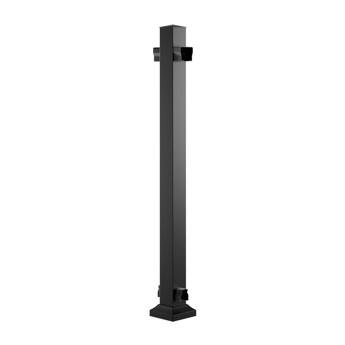 Fiberon CitySide Contemporary Matte Black Aluminum Deck Line Post
