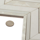 Apollo Tile (Sample) Winterland Pearl White 12-in x 12-in Polished Marble Herringbone Patterned Floor and Wall Tile