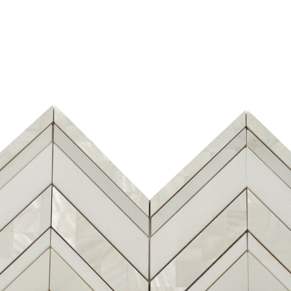 Apollo Tile Winterland Pearl White 12-in x 12-in Polished Composite Herringbone Patterned Floor and Wall Tile (5.08-sq. ft/ Carton)