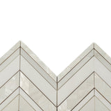 Apollo Tile Winterland Pearl White 12-in x 12-in Polished Composite Herringbone Patterned Floor and Wall Tile (5.08-sq. ft/ Carton)