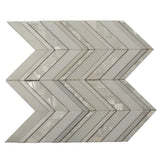 Apollo Tile Winterland Pearl White 12-in x 12-in Polished Composite Herringbone Patterned Floor and Wall Tile (5.08-sq. ft/ Carton)