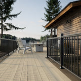 Fiberon CitySide Contemporary Matte Black Aluminum Deck Line Post