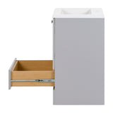Diamond NOW Cassidy 24.5-in Pearl Gray Single-Sink Bathroom Vanity with White Cultured Marble Top