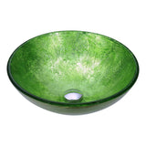 Posh Series Deco-Glass Vessel Sink in Coral Blue - Super Arbor