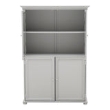 Hampton Harbor 36 in. W x 14 in. D x 52-1/2 in. H Linen Storage Cabinet in Dove Grey - Super Arbor