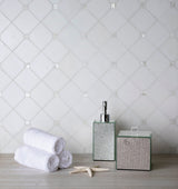 Apollo Tile Winterland Pearl White 11-in x 11-in Polished Composite Hexagon Patterned Floor and Wall Tile (4.51-sq. ft/ Carton)