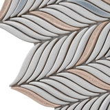 Apollo Tile (Sample) Deluxe White 10-in x 12-in Glossy Ceramic Herringbone Patterned Wall Tile