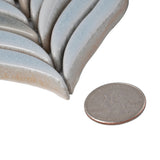Apollo Tile (Sample) Deluxe White and Blue 10-in x 12-in Glossy Ceramic Herringbone Patterned Wall Tile