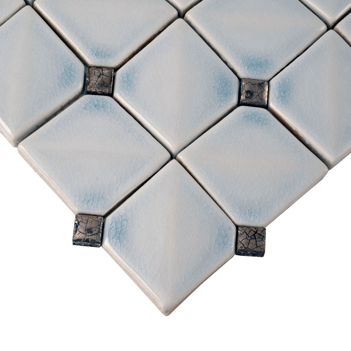 Apollo Tile (Sample) Deluxe White 12-in x 12-in Glossy Ceramic Uniform Squares Patterned Wall Tile