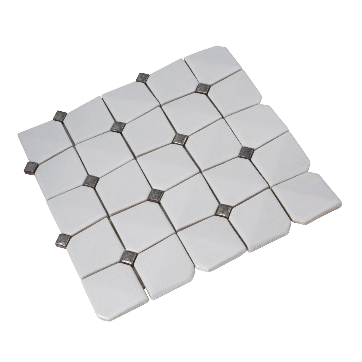 Apollo Tile Deluxe White 12-in x 12-in Glossy Ceramic Mixed Pattern Patterned Wall Tile (5-sq. ft/ Carton)