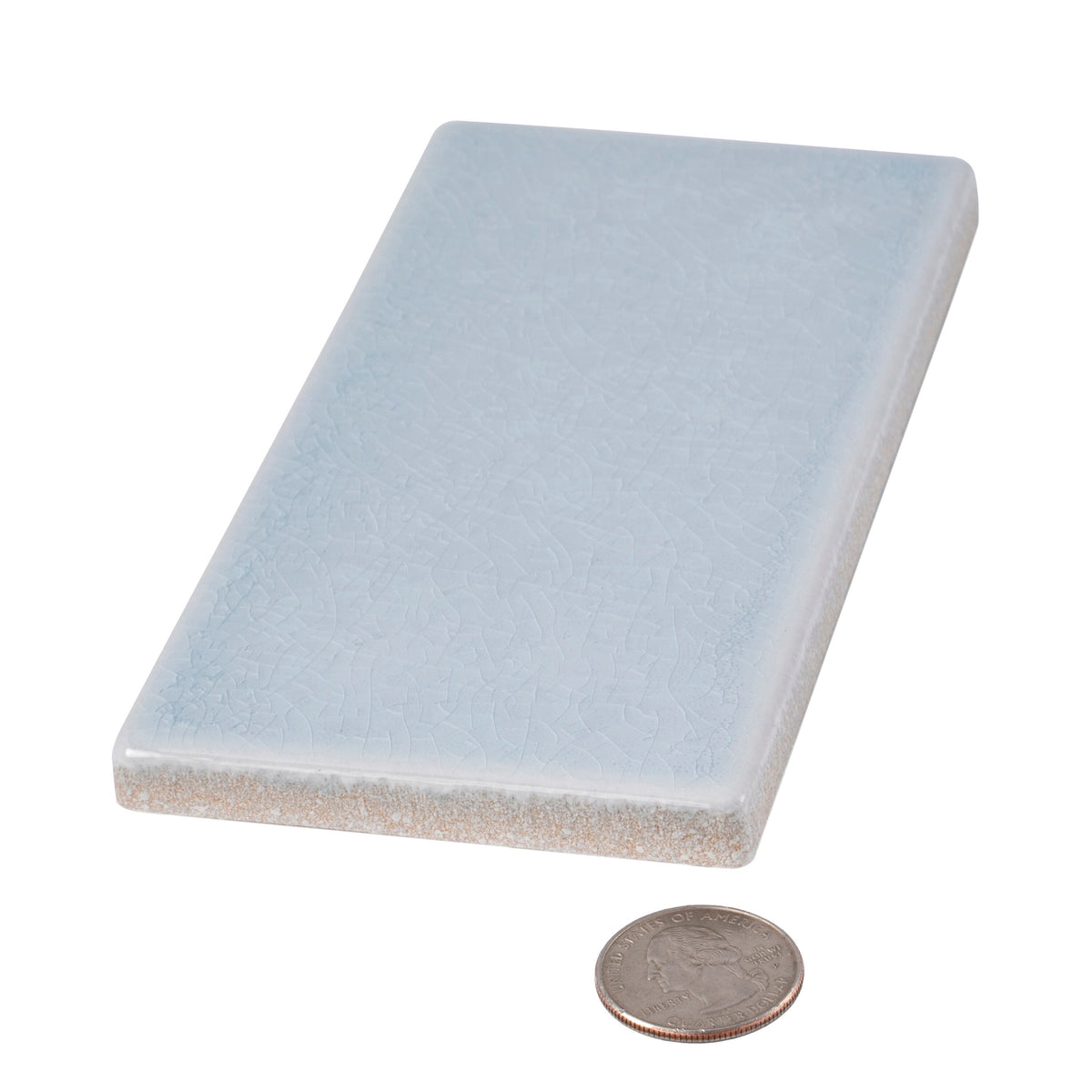Apollo Tile (Sample) Deluxe Snow White 3-in x 6-in Glossy Ceramic Marble Look Wall Tile