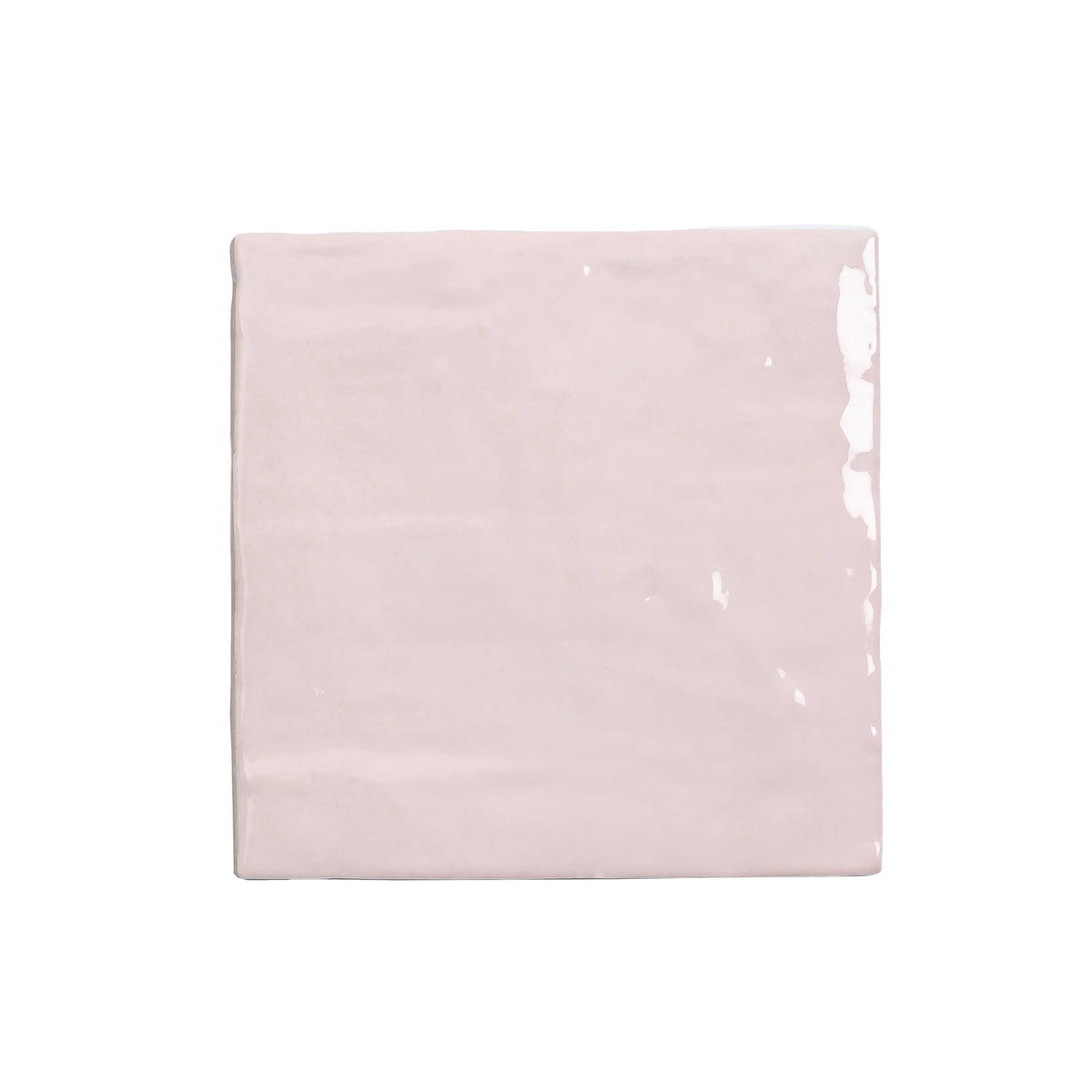 Apollo Tile (Sample) Chateau Soft Pink 4-in x 4-in Glossy Ceramic Marble Look Floor and Wall Tile