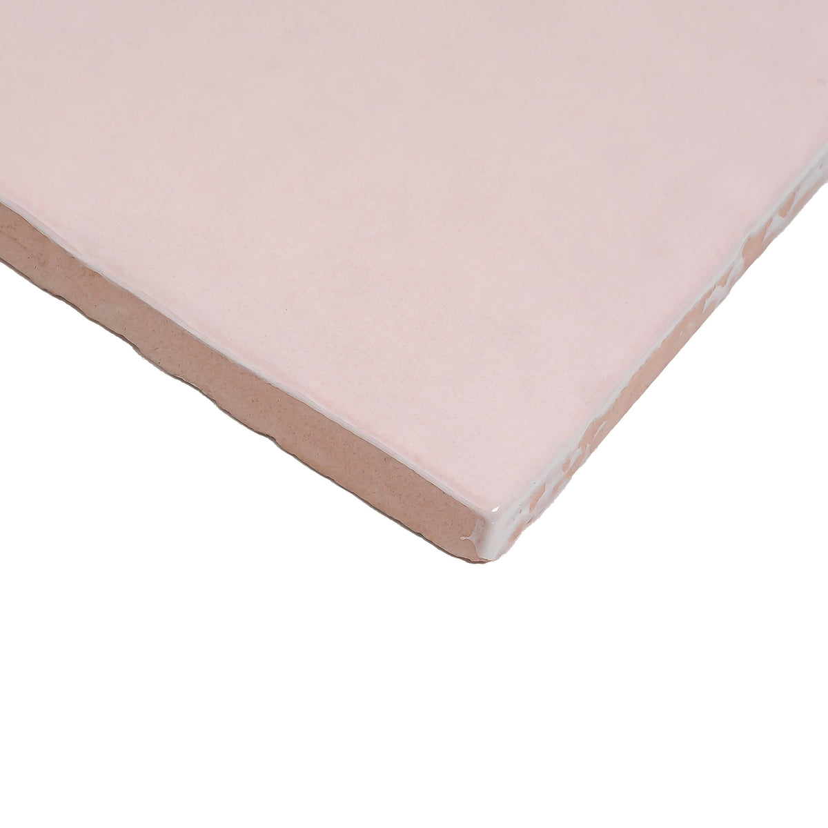 Apollo Tile (Sample) Chateau Soft Pink 4-in x 4-in Glossy Ceramic Marble Look Floor and Wall Tile