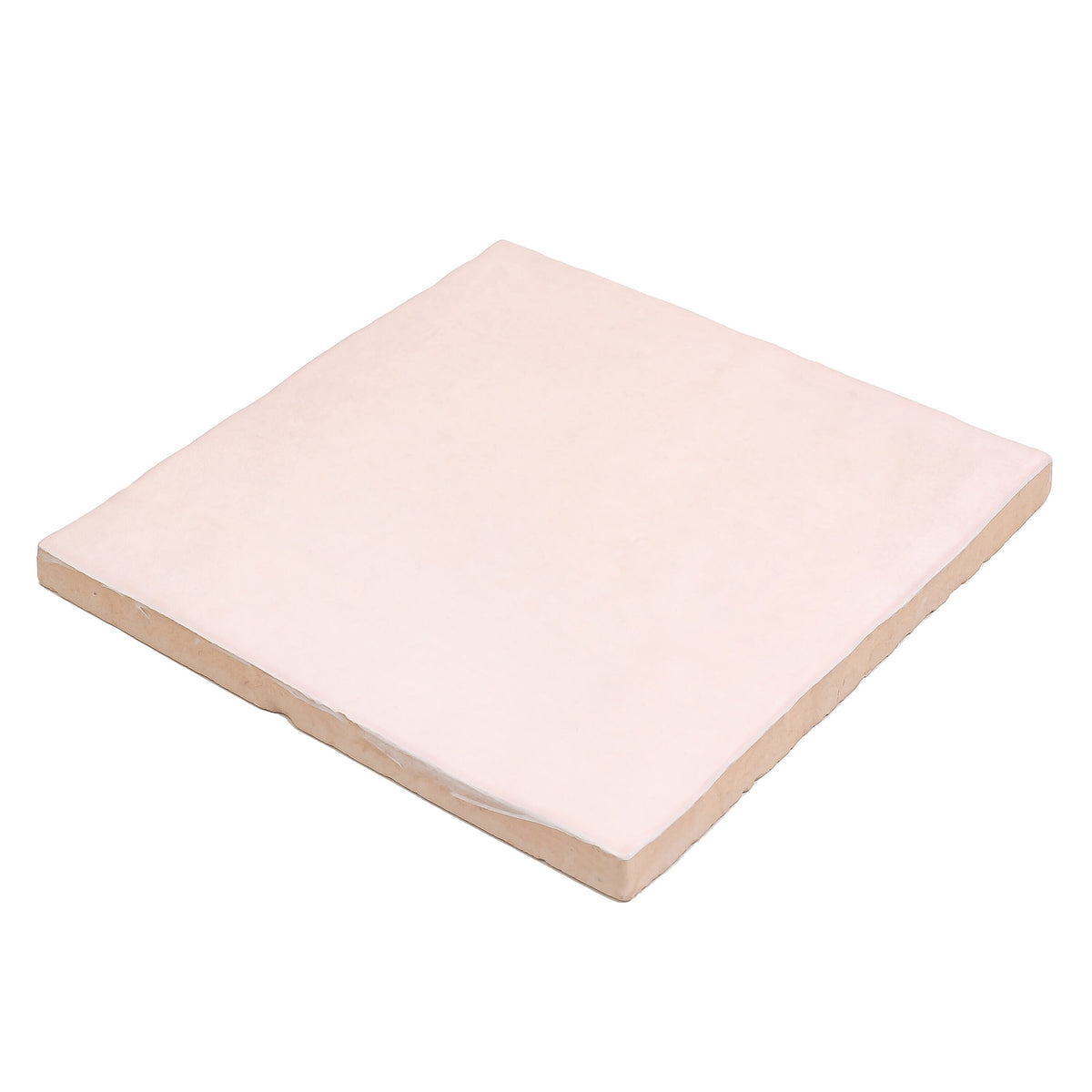 Apollo Tile (Sample) Chateau Soft Pink 4-in x 4-in Glossy Ceramic Marble Look Floor and Wall Tile