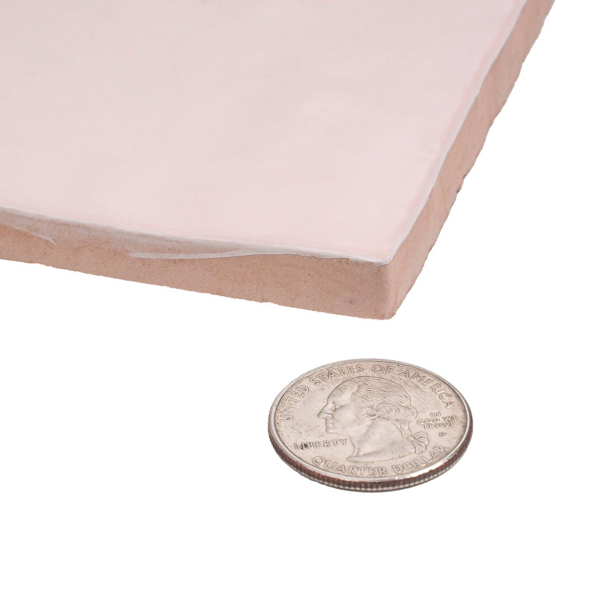 Apollo Tile (Sample) Chateau Soft Pink 4-in x 4-in Glossy Ceramic Marble Look Floor and Wall Tile