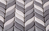 Apollo Tile (Sample) Alabaster Gray, White 12-in x 12-in Matte Glass Mixed Pattern Patterned Floor and Wall Tile