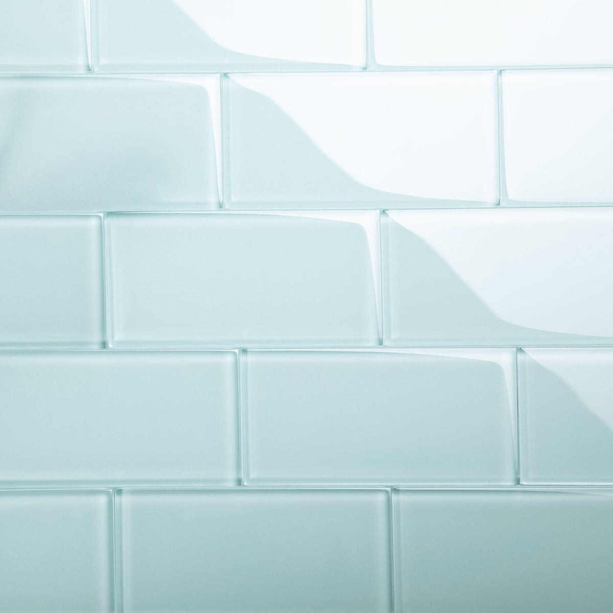 Giorbello Classic Premium Baby Blue 6-in x 12-in Glossy Glass Subway Wall Tile (5-sq. ft/ Carton)