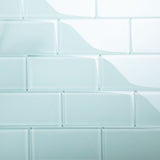 Giorbello Classic Premium Baby Blue 6-in x 12-in Glossy Glass Subway Wall Tile (5-sq. ft/ Carton)