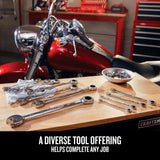 CRAFTSMAN 298-Piece Standard (SAE) and Metric Combination Polished Chrome Mechanics Tool Set, No Case