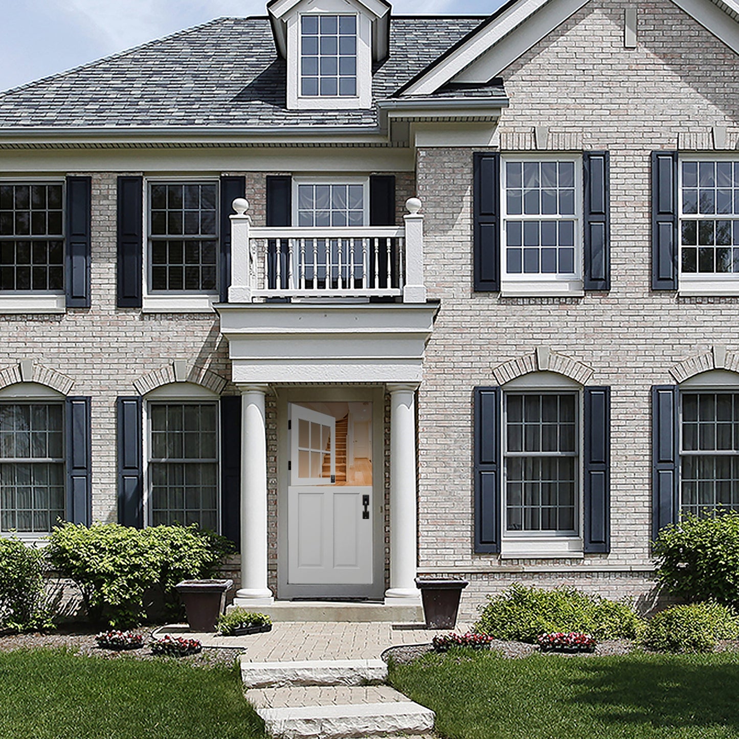 Creative Entryways 36-in x 80-in Craftsman White Painted Prehung Dutch Door