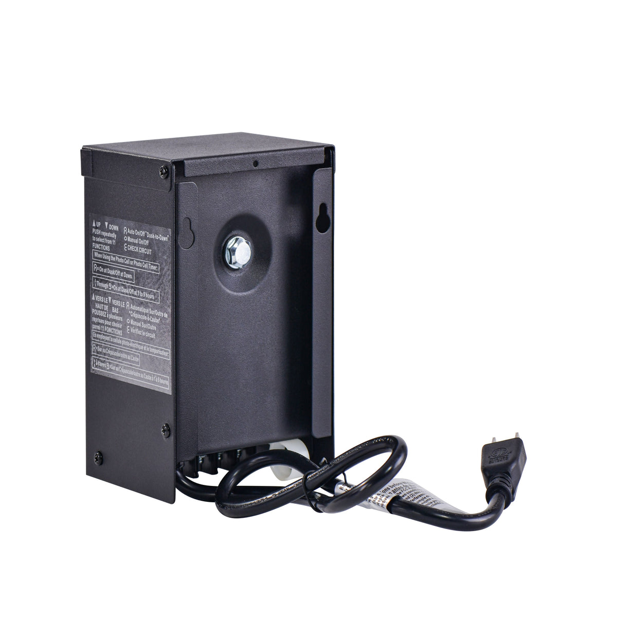 Portfolio 12-Volt 60-Watt Multi-Tap Landscape Lighting Transformer with Digital Timer and Dusk-to-Dawn Sensor
