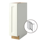 allen + roth Aveley 9-in W x 34.5-in H x 24-in D Linen Pull-out Tray Divider Base Fully Assembled Cabinet (Flat Panel Style)