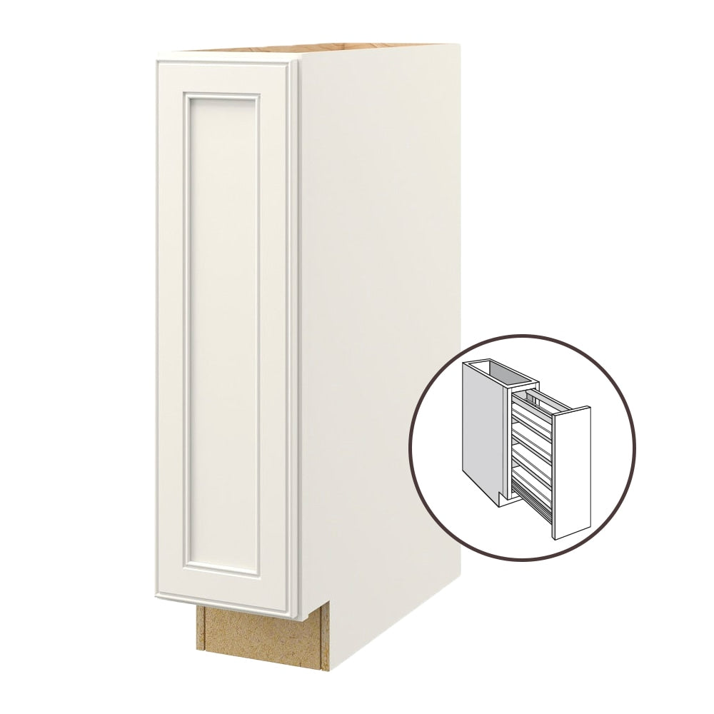 allen + roth McKeller 9-in W x 34.5-in H x 24-in D Linen Pull-out Tray Divider Base Fully Assembled Cabinet (Flat Panel Style)