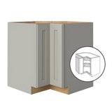allen + roth Stonewall 33-in W x 34.5-in H x 24-in D Stone Diagonal Corner Base Fully Assembled Cabinet (Flat Panel Shaker Style)
