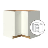 allen + roth Aveley 36-in W x 34.5-in H x 24-in D Linen Diagonal Corner Base Fully Assembled Cabinet (Flat Panel Shaker Style)