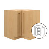 allen + roth Innsbrook 33-in W x 34.5-in H x 24-in D Rye Lazy Susan Corner Base Fully Assembled Cabinet (Flat Panel Shaker Style)