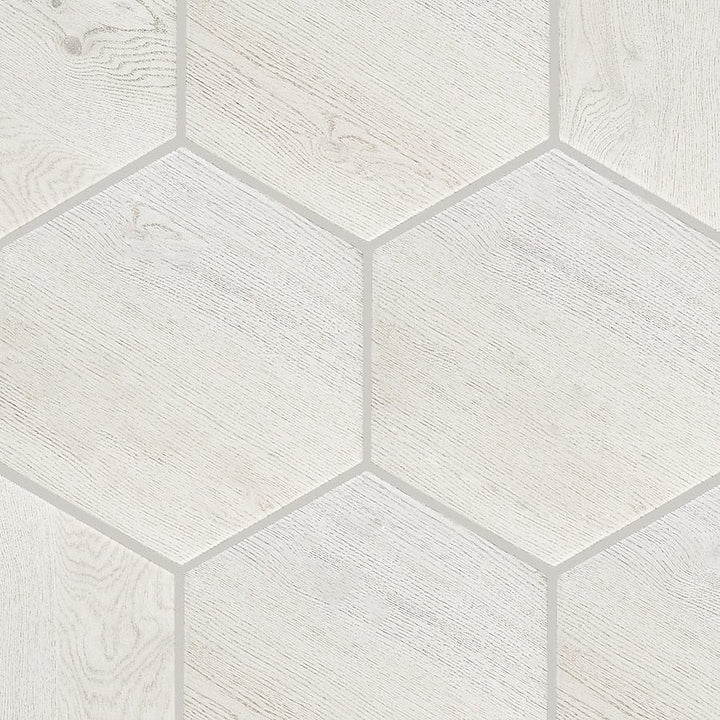 White Wood 8-in x 9-in Matte Porcelain Wood Look Floor and Wall Tile (9.024-sq. ft/ Carton)