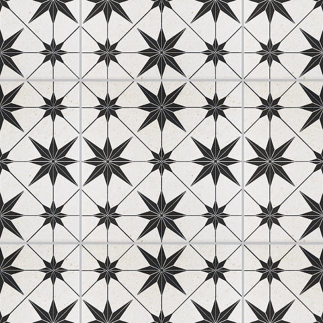 Origin 21 Astro Mini Star 8-in x 8-in Matte Porcelain Encaustic Floor and Wall Tile (10.75-sq. ft/ Carton)