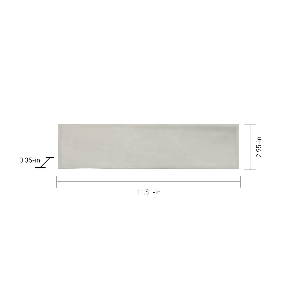 Satori Talesso Smoke 3-in x 12-in Glossy Ceramic Subway Wall Tile, 10.66-sq ft Carton