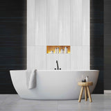 Giorbello Spazio Lazer Black 4-in x 12-in Matte Porcelain Floor and Wall Tile (8-sq. ft/ Carton)