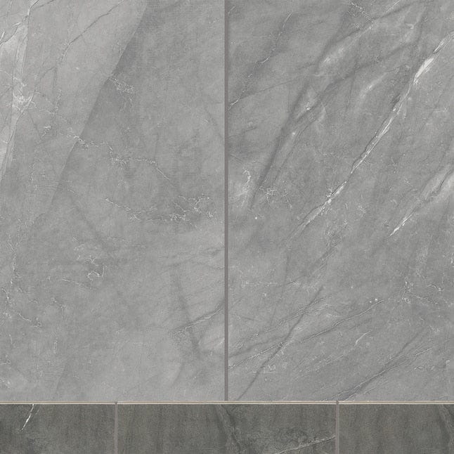 Origin 21 Taupe Agate Bullnose 3-in x 12-in Polished Porcelain Marble Look Floor and Wall Tile (0.234-sq. ft/ Piece)