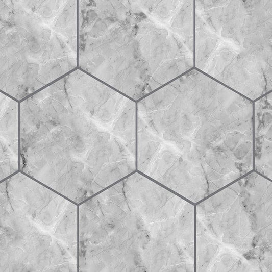 Origin 21 Grey Essense 10-in x 11-in Polished Porcelain Marble Look Floor and Wall Tile (0.624-sq. ft/ Piece)